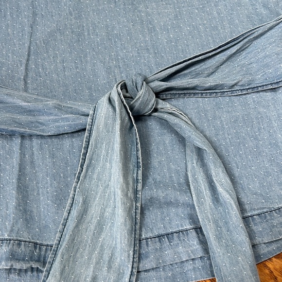 Naked Zebra chambray blue top. Ties in front. Size Small. Good condition - Picture 3 of 11